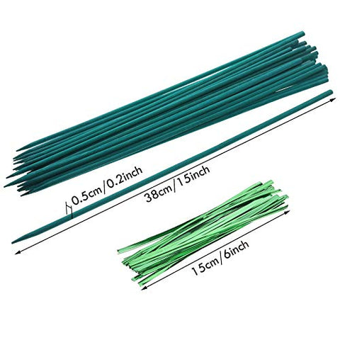 Jetec metallic twist ties offering adjustable support for climbers.