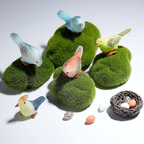 Jetec micro landscape bonsai bird ornaments spark imaginative layouts