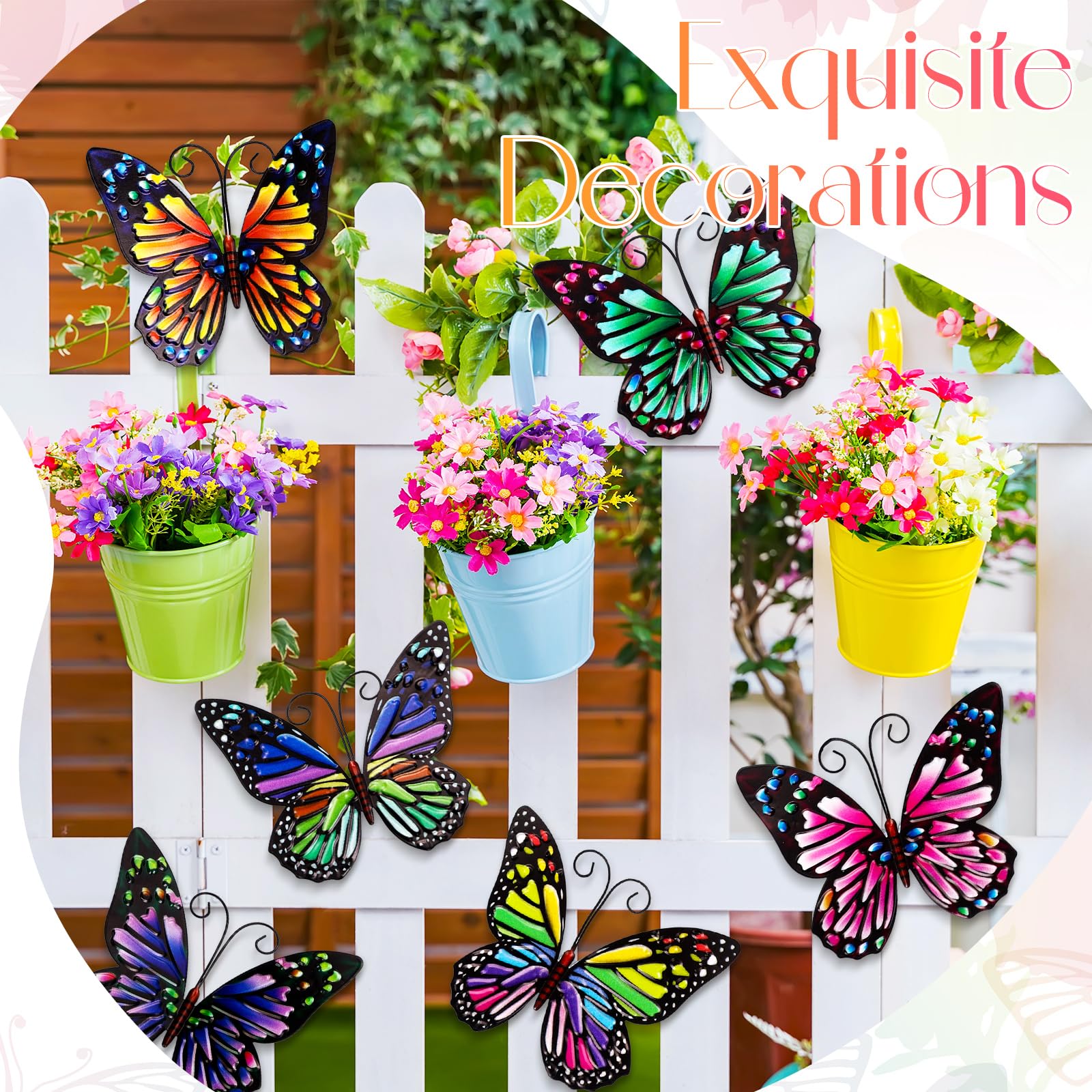 Jetec multi-color butterfly wall decor brings natural charm to any wall.