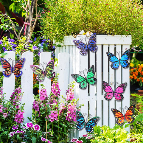 Jetec outdoor butterfly wall sculpture for garden or patio use