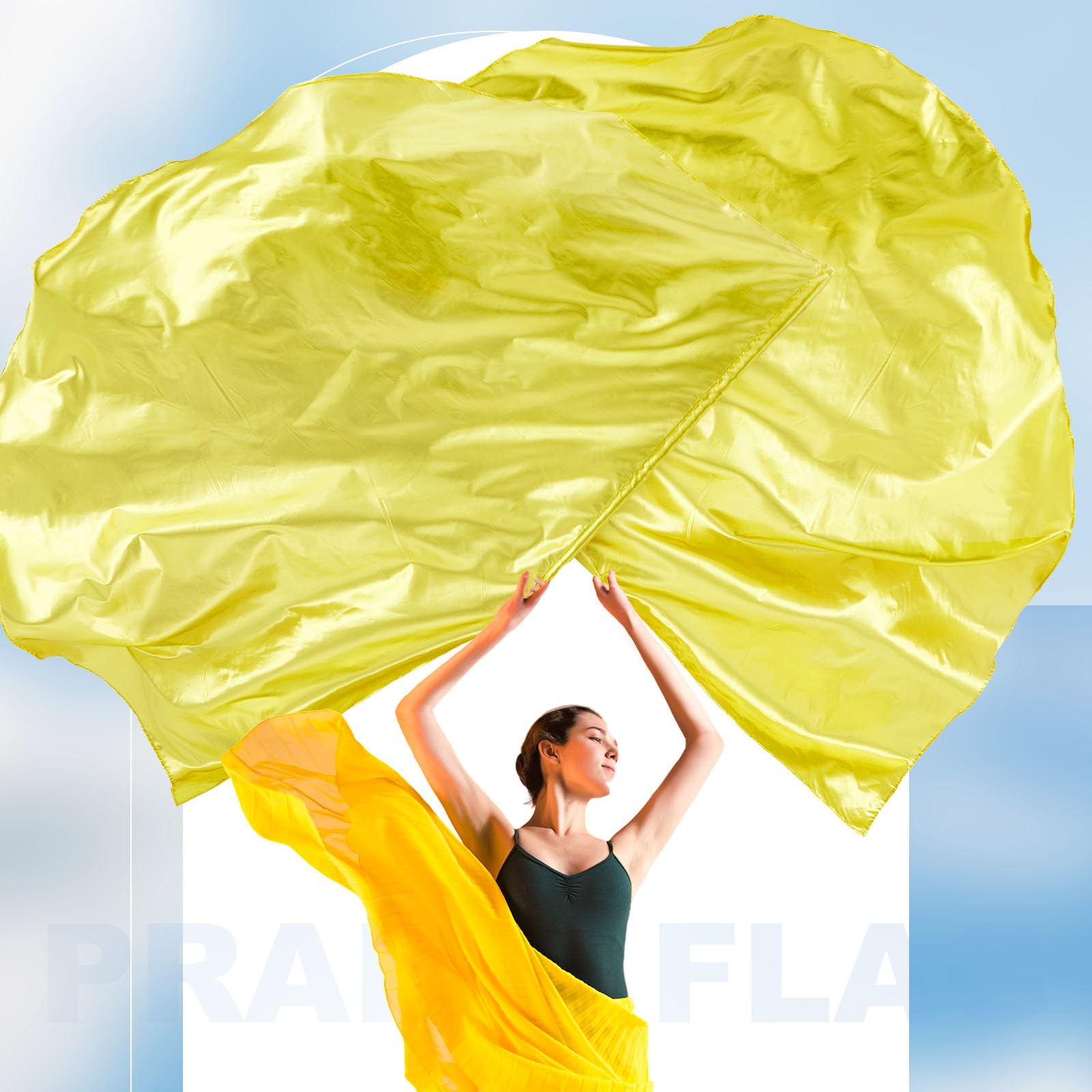 Jetec gold praise dance flags set for synchronized worship on outdoor stages.