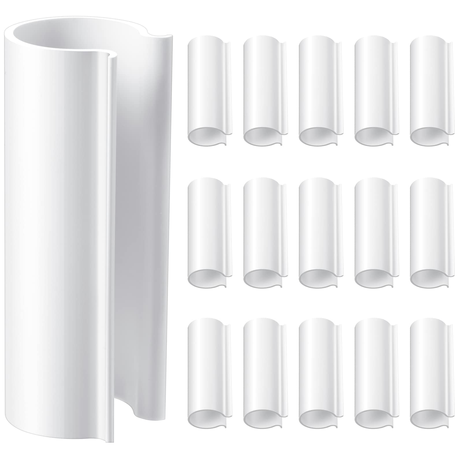 Jetec PVC pipe clips 2-4in long secure 1/2 inch tubes for greenhouse framing