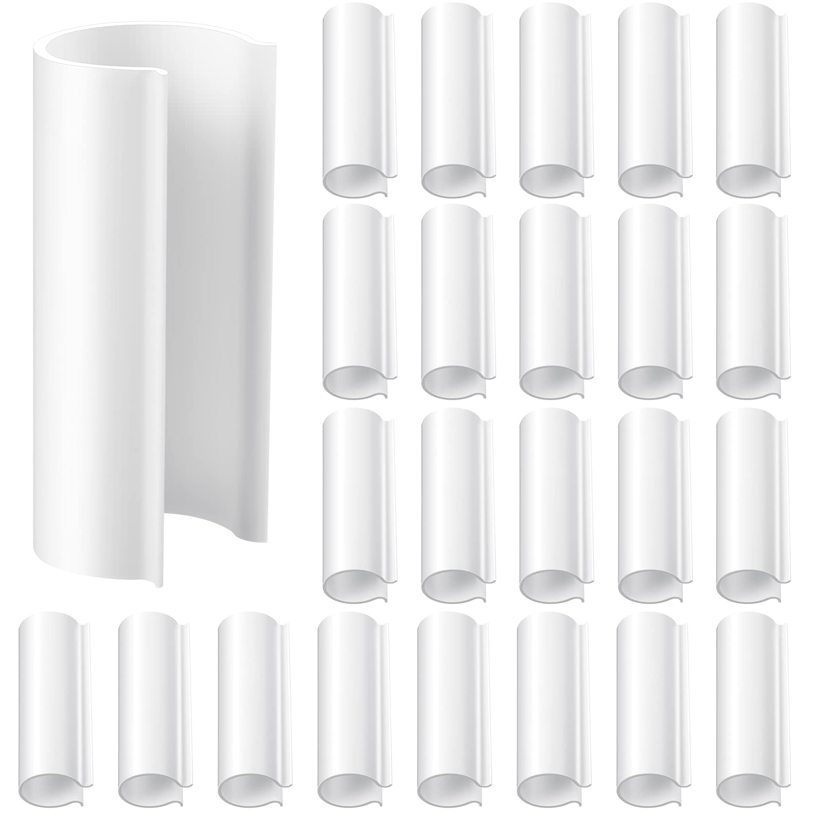Jetec PVC pipe clips close-up showing durable grip for greenhouse framing.