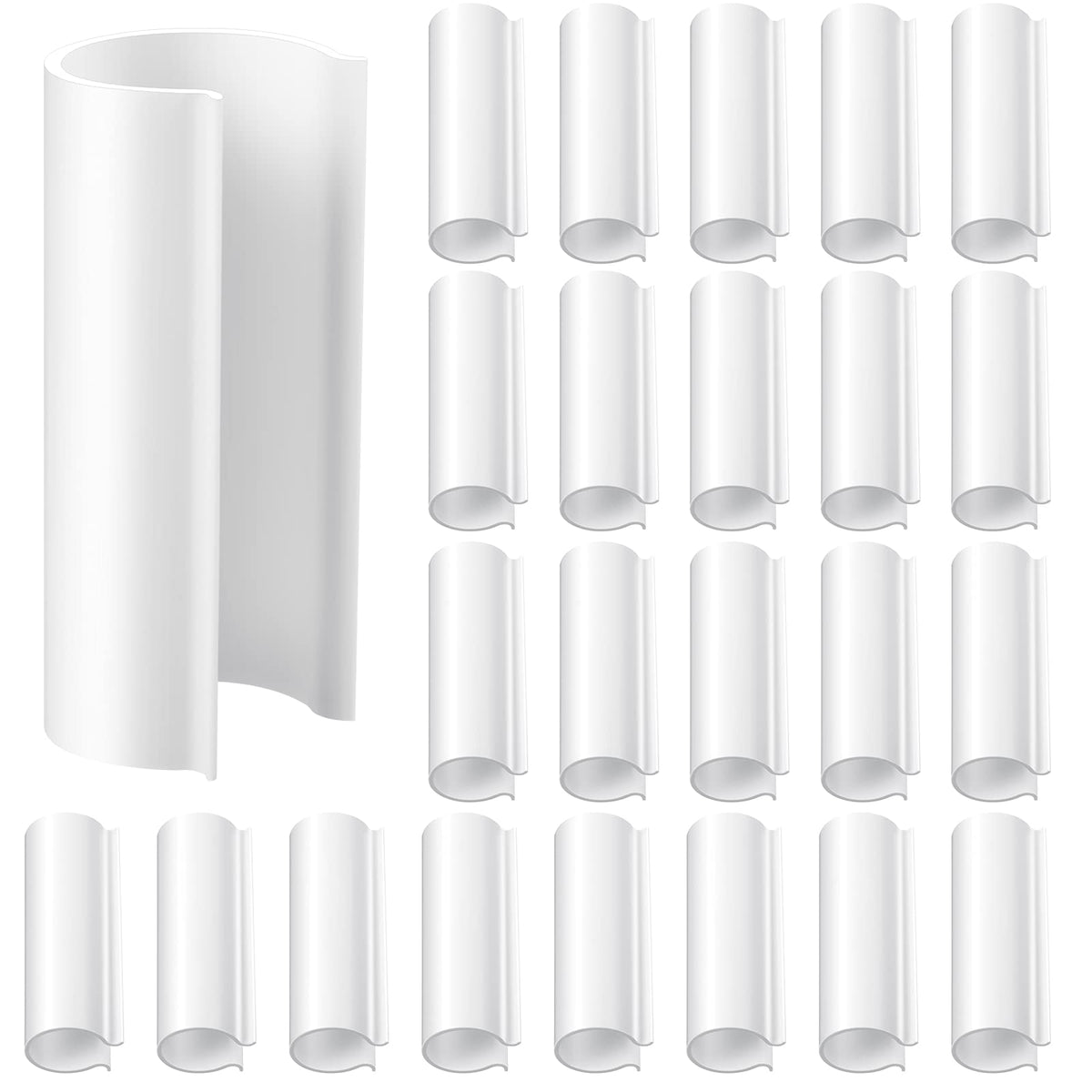 Jetec PVC pipe clips close-up showing durable grip for greenhouse framing.