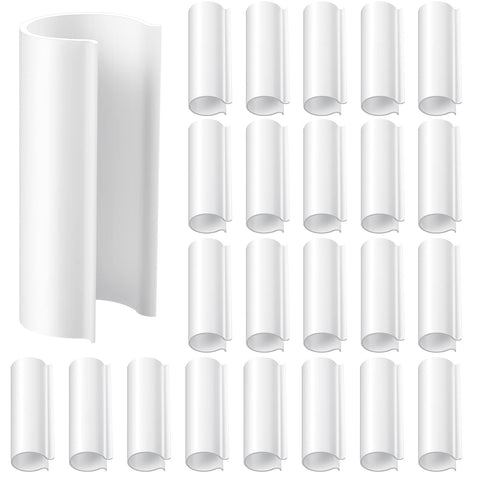 Jetec PVC pipe clips close-up showing durable grip for greenhouse framing.