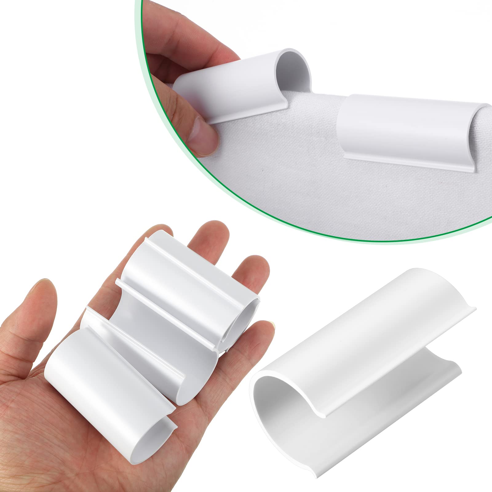 Jetec row cover clips fit PVC tubing for quick garden protection installations.