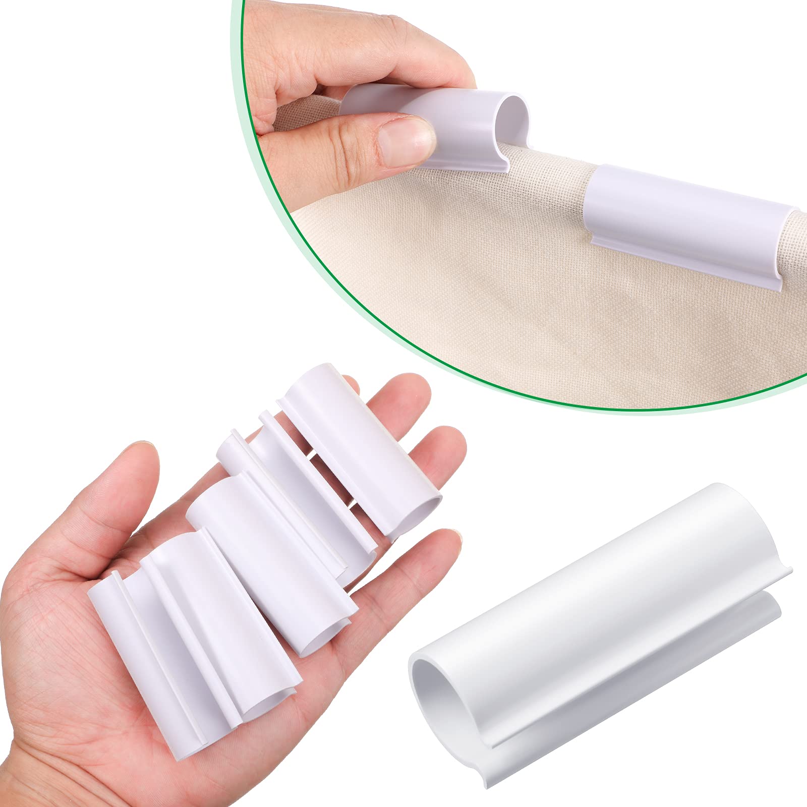 Jetec rustproof PVC clip highlights durable, corrosion-resistant construction for outdoor use