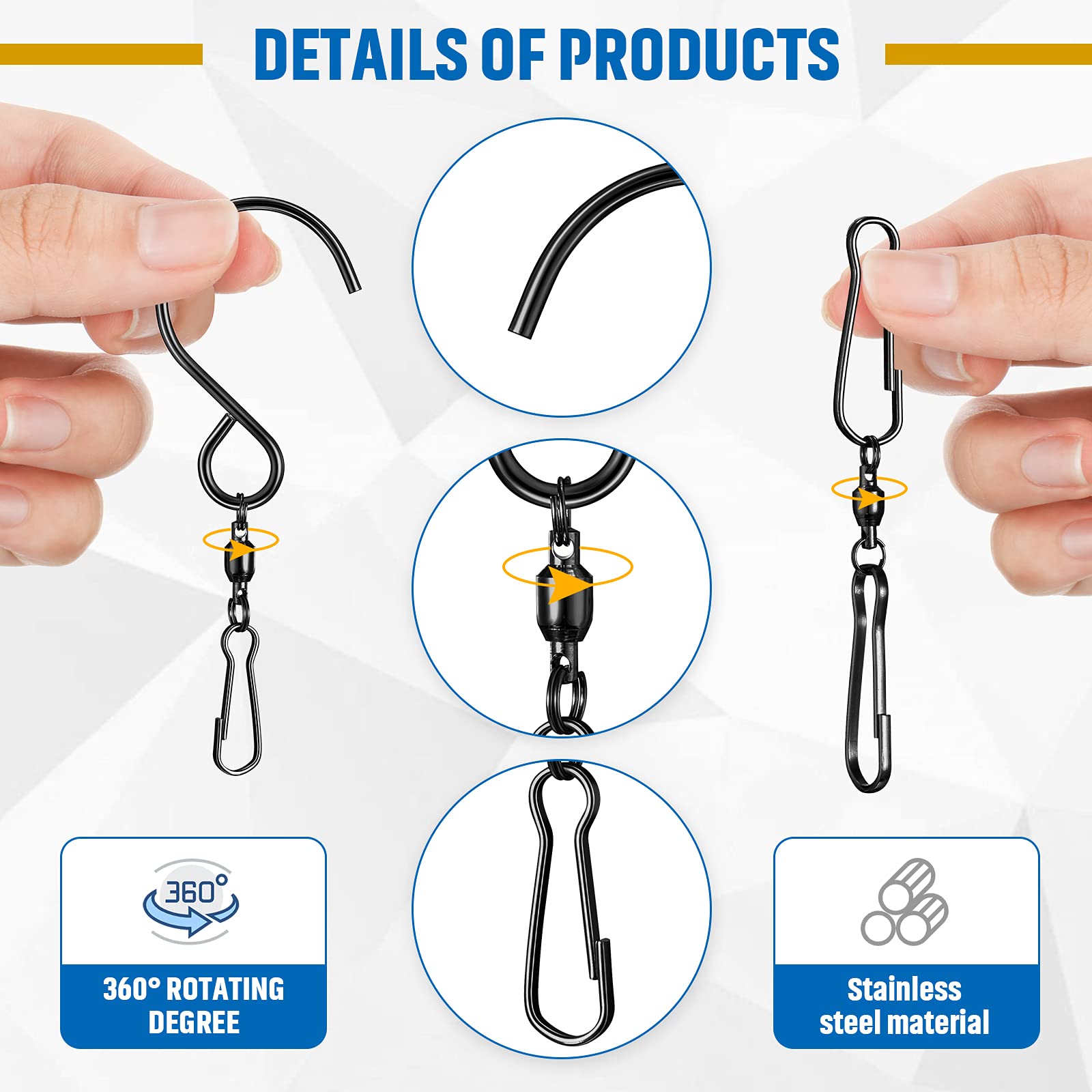 Jetec S-shaped clip closeup highlights smooth edges and secure grip.
