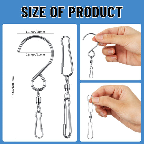 Jetec spiral S-shaped windsock clip designed for flexible hanging