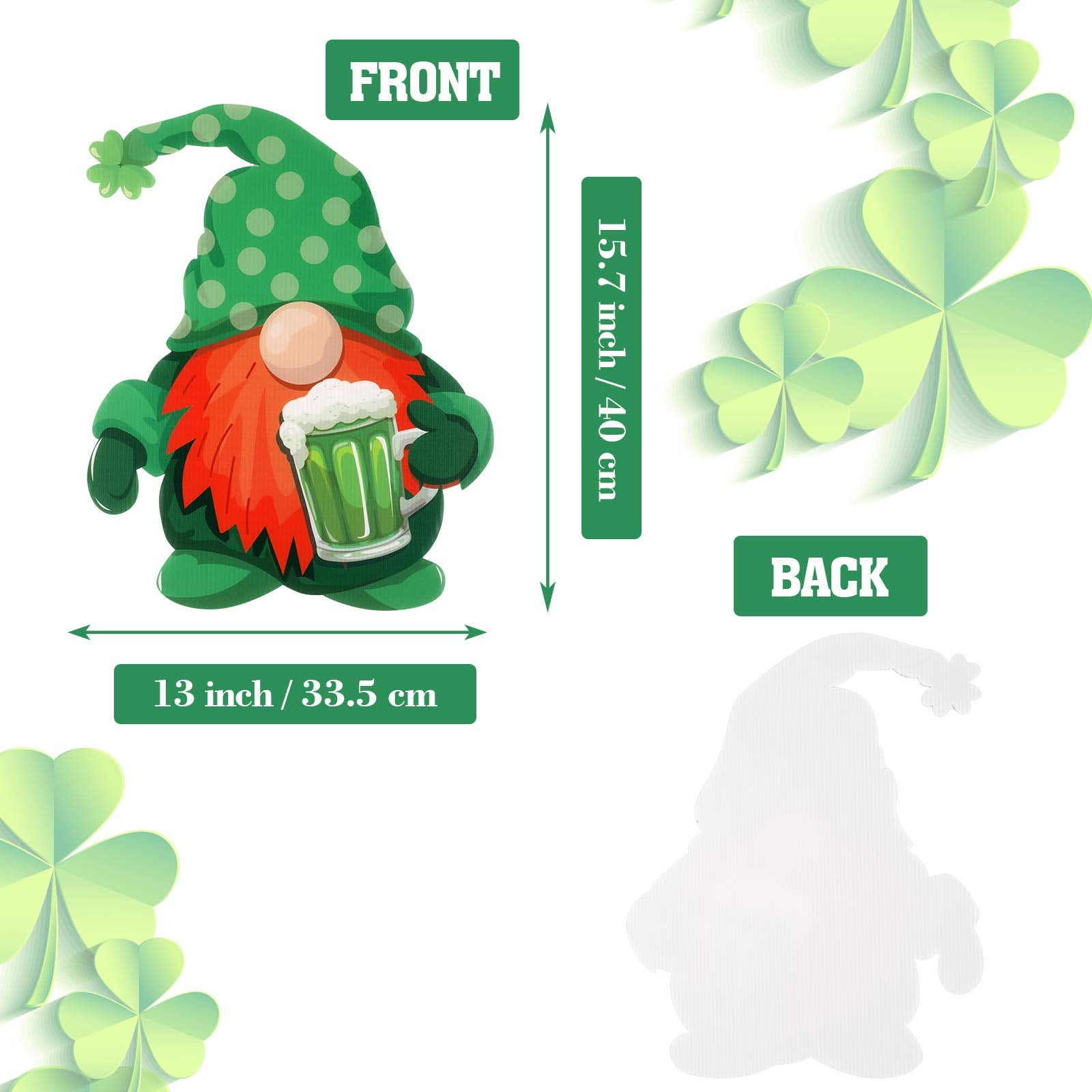 Jetec 6-pack yard signs create festive St. Patrick's Day ambiance.