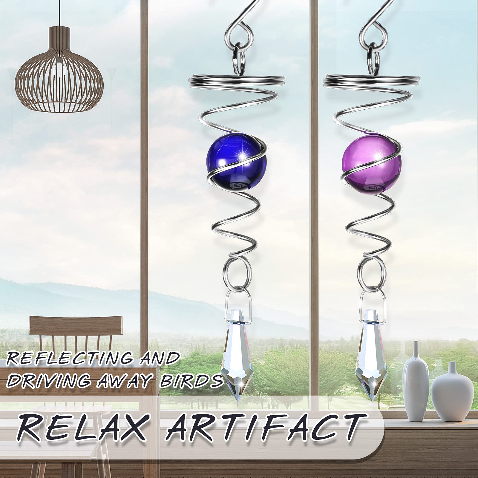 Jetec two-piece decorative set for two color options blue and purple.