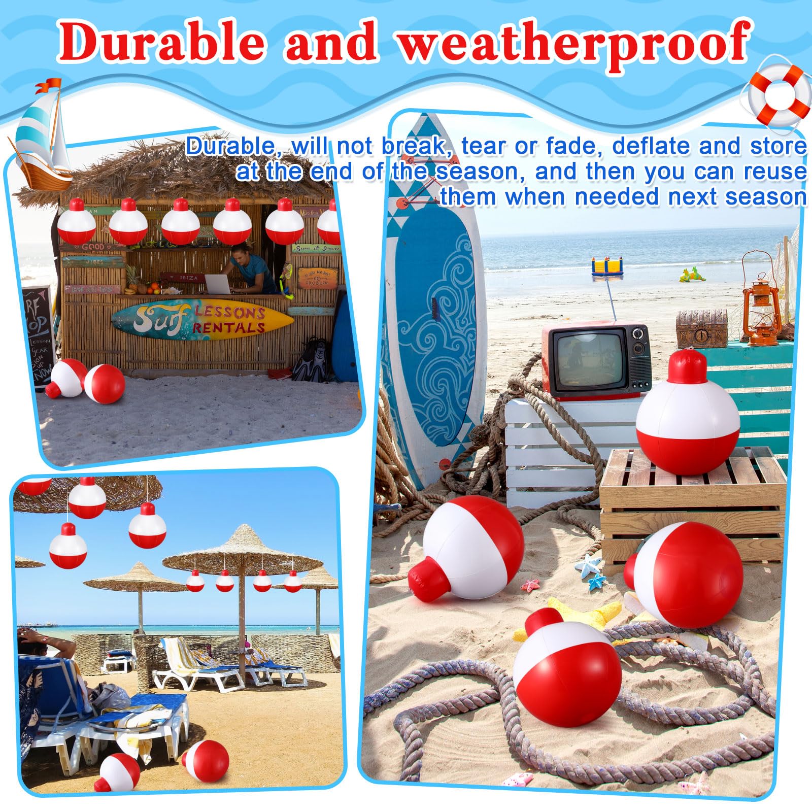 Jetec weatherproof PVC bobber decor designed for outdoor use
