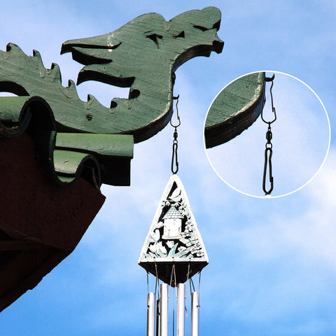 Jetec wind chime hanging setup illustrates easy outdoor decor application.