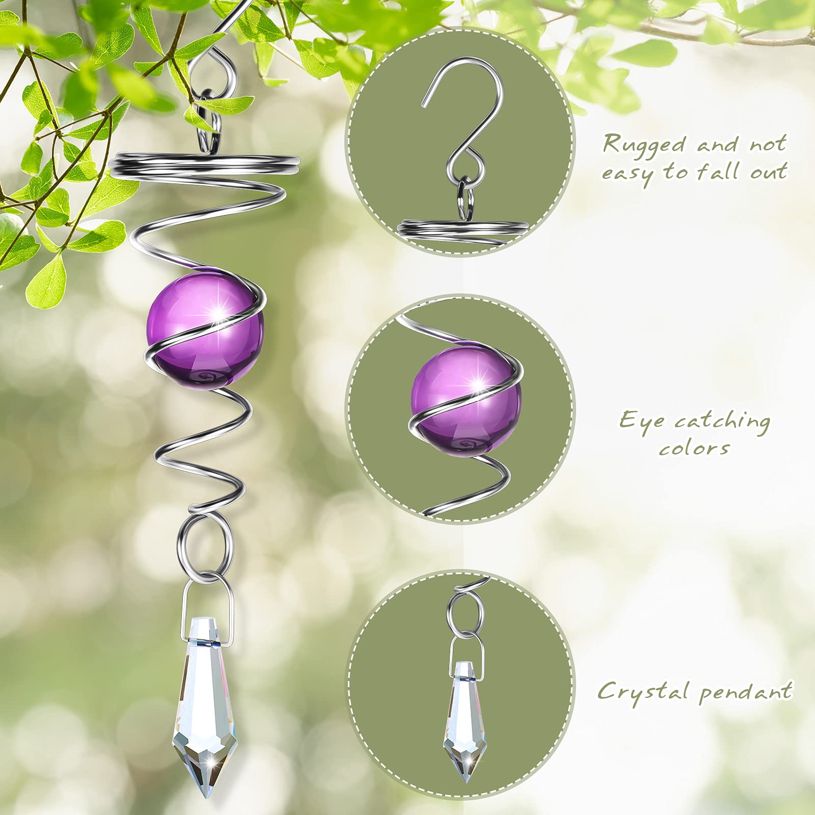 Jetec wind spinner stabilizer in stainless steel, durable and weather resistant.