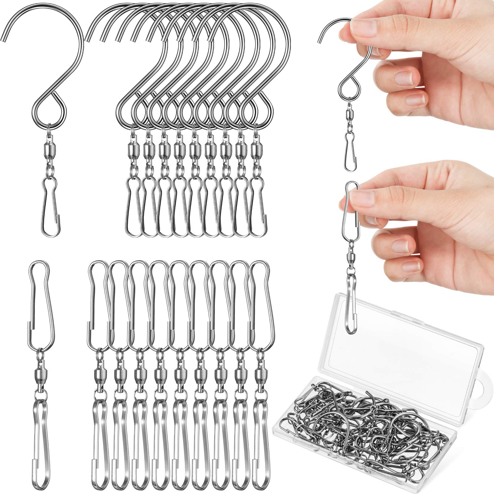 Jetec wind spinner swivel hook with 360-degree rotation for seamless displays.