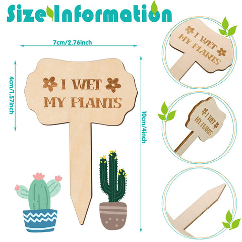 Jetec wooden garden labels stakes for indoor and outdoor use, organize herbs and flowers.