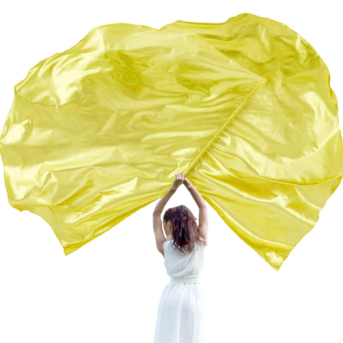 Jetec worship flags in gold with semicircle angel wings enhance stage presence.