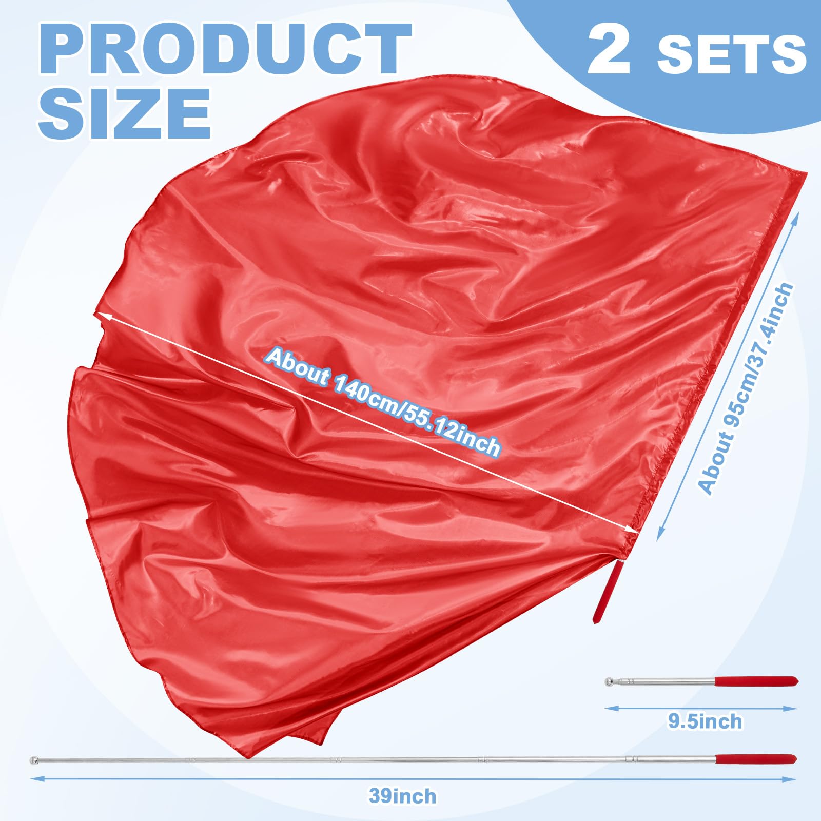 Jetec worship flags in red solid color boost visibility during worship dances.