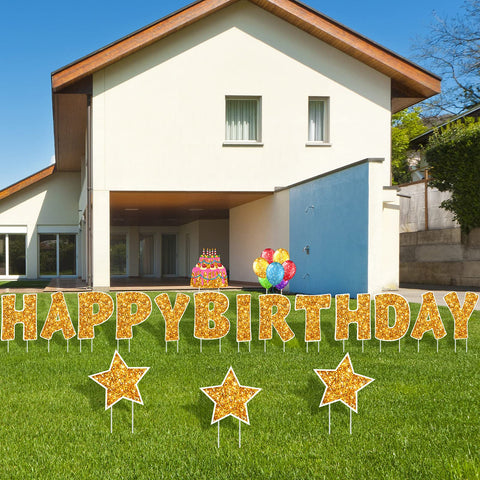 Jetec yard signs come with stakes for quick, secure installation.