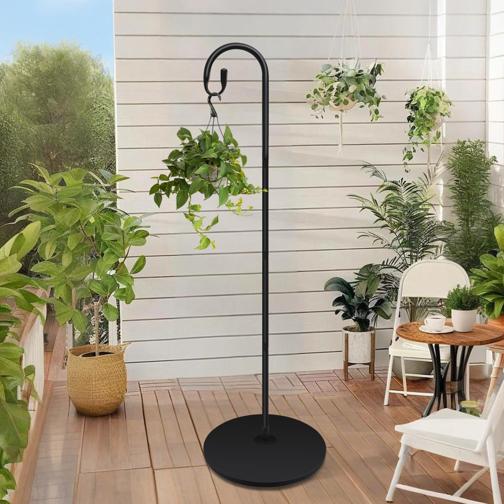 JETTIFY weather-resistant metal base keeps items steady on windy patios.