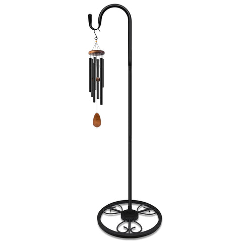 JETTIFY adjustable shepherds hook with 63-inch wind chime stand for versatile outdoor décor