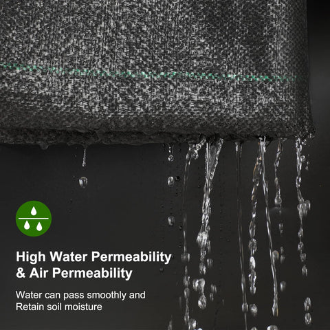 Jevrench dual-layer weed barrier fabric with perforations enables water and air flow