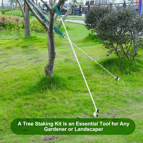 Jevrench heavy-duty stakes in ground illustrating solid installation
