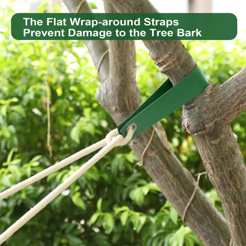 Jevrench hurricane-ready straps secure saplings when severe weather threatens.