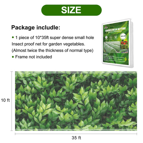 Jevrench ultra-fine mesh lets sun and rain through for healthy growth.
