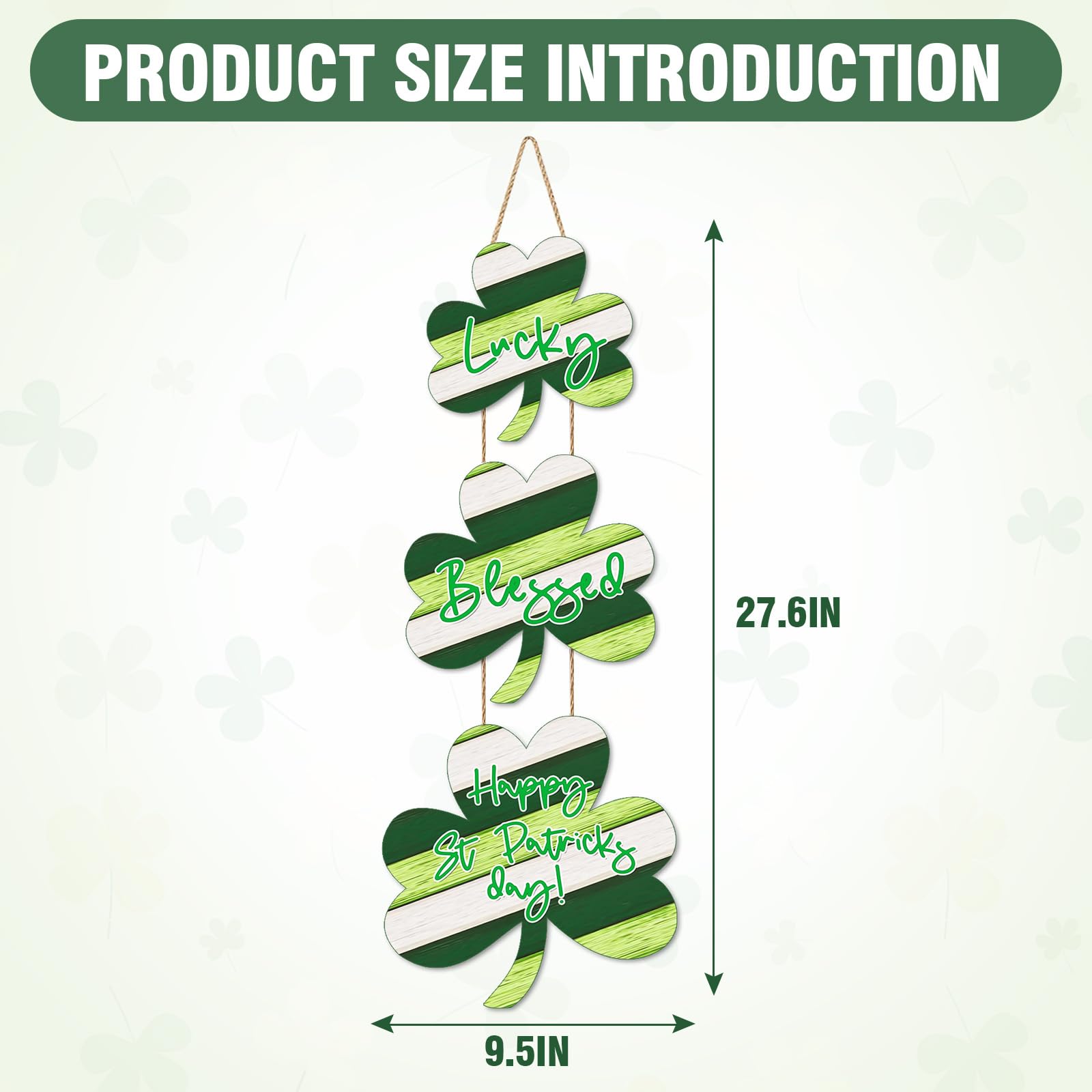 JEVUVU yard fence decor featuring shamrock boards for festive outdoor ambiance.