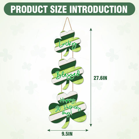 JEVUVU yard fence decor featuring shamrock boards for festive outdoor ambiance.
