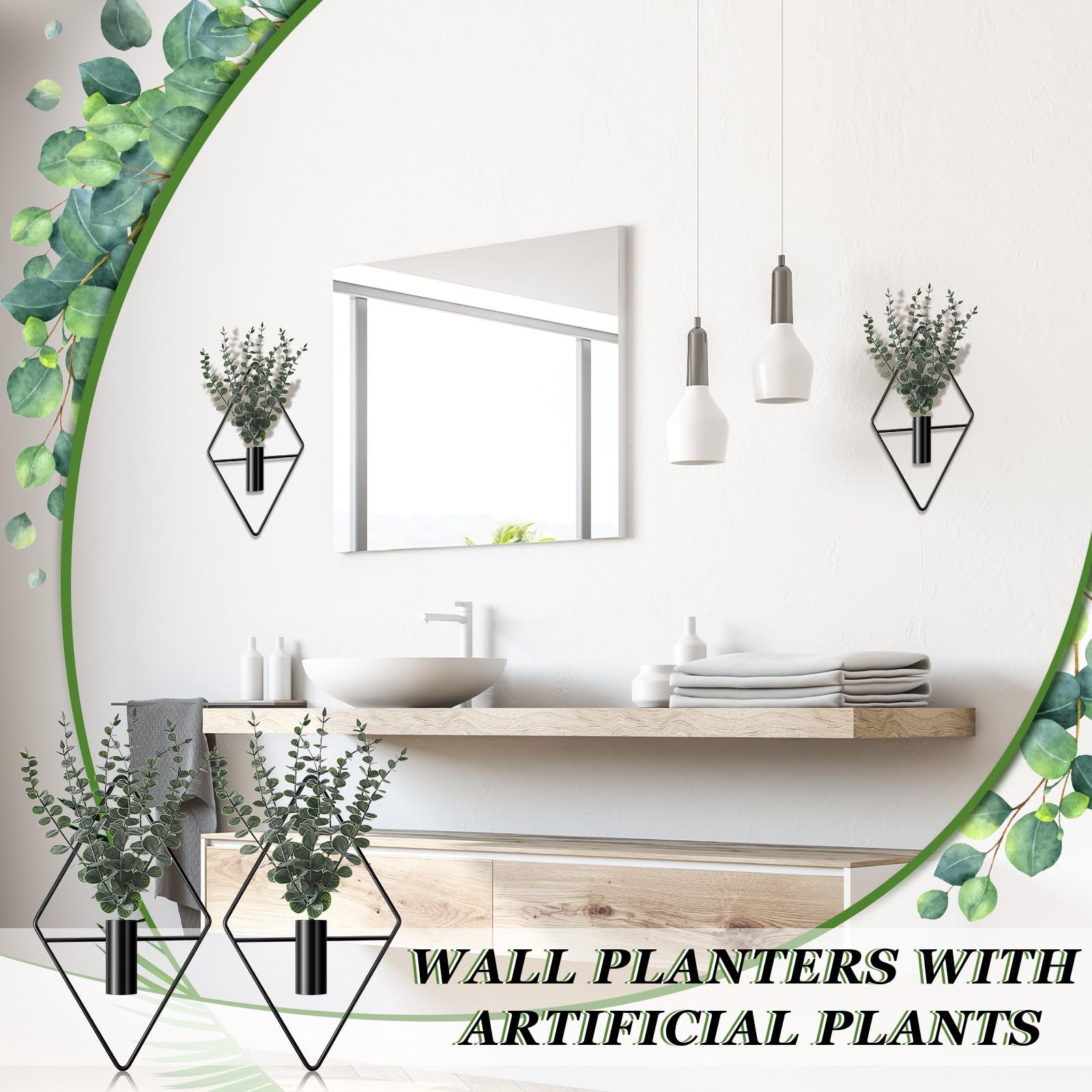 Jexine plastic fake plants provide versatile indoor accents with zero watering.