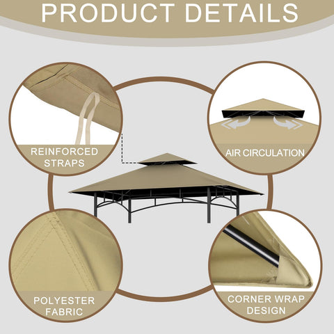 Handles on the canopy enable easy removal and swaps during setup
