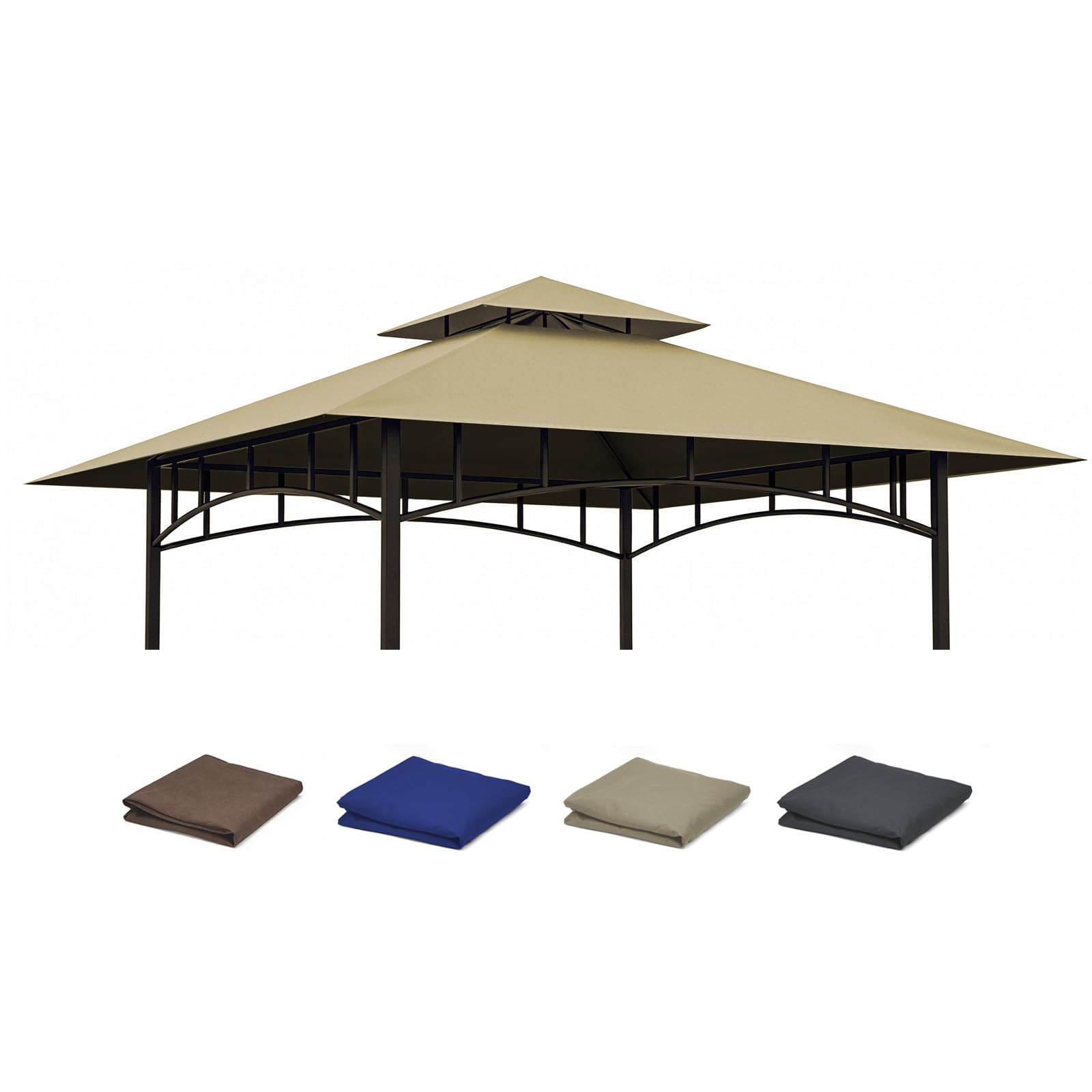 Jexlundo grill gazebo replacement roof 5x8 ft rain protection for backyard grilling