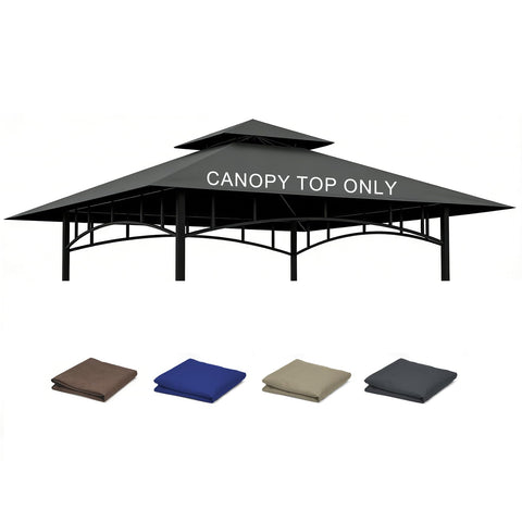 Jexlundo grill gazebo replacement roof 5x8 provides rain protection during outdoor cooking.