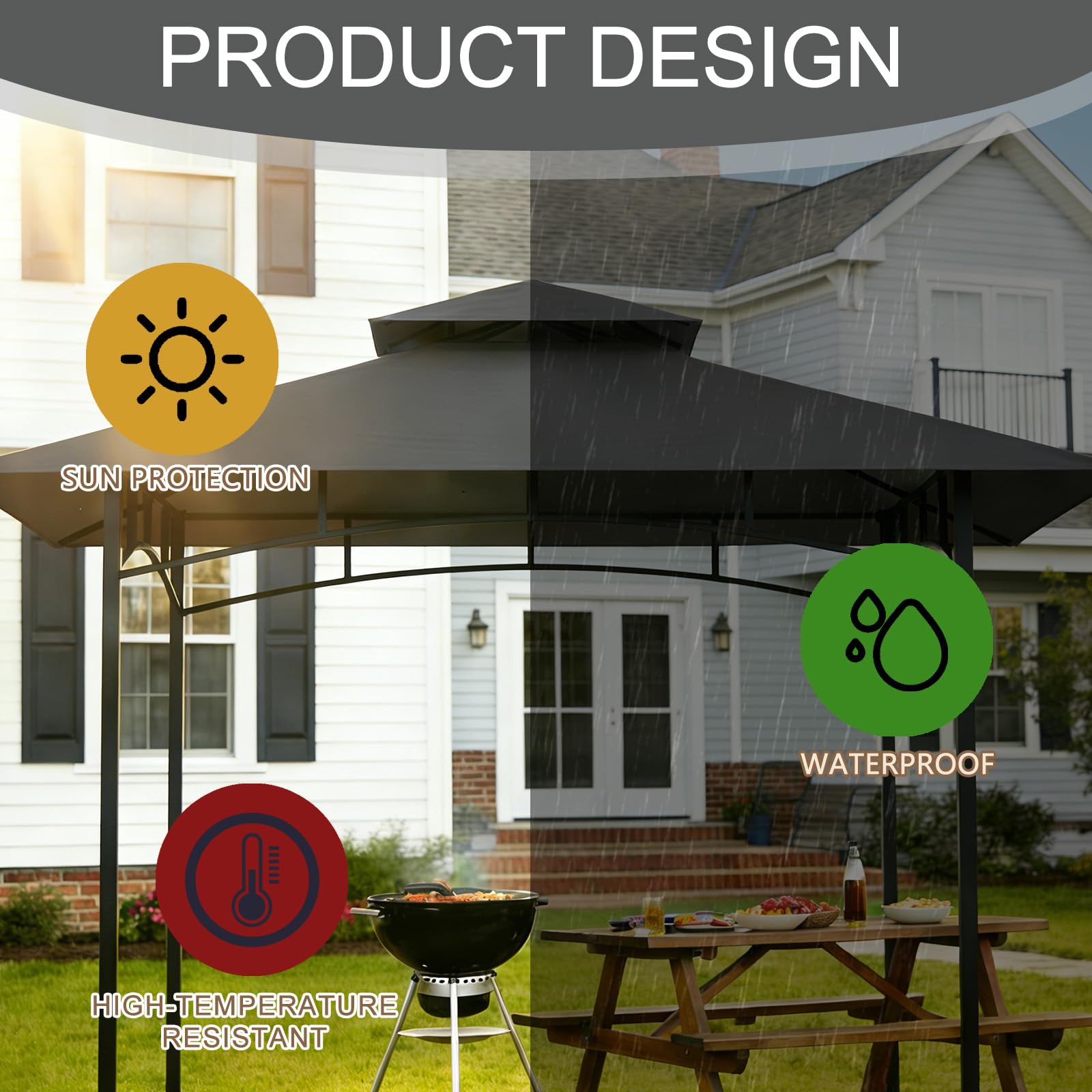 Jexlundo replacement canopy for L-GG001PST-F fits precisely for secure shade.