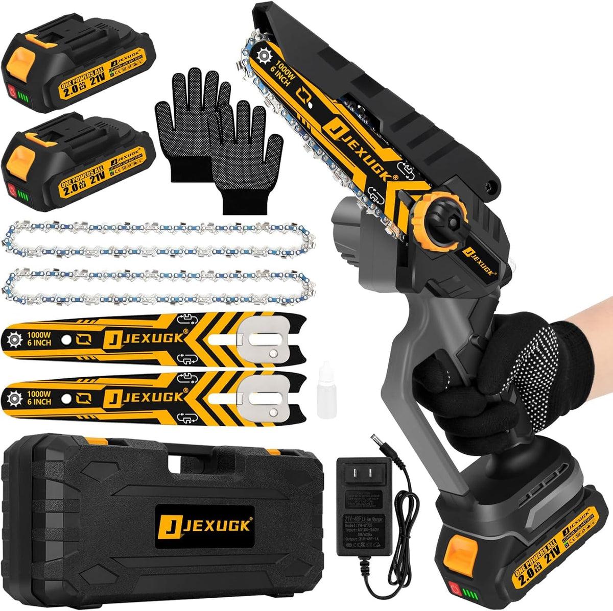 JEXUGK 6-inch mini chainsaw body with brushless motor for fast pruning