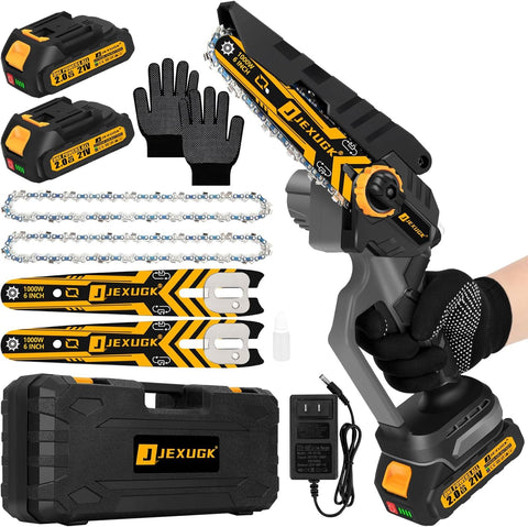 JEXUGK 6-inch mini chainsaw body with brushless motor for fast pruning