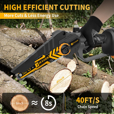 JEXUGK 6-inch chains and guides for versatile cuts