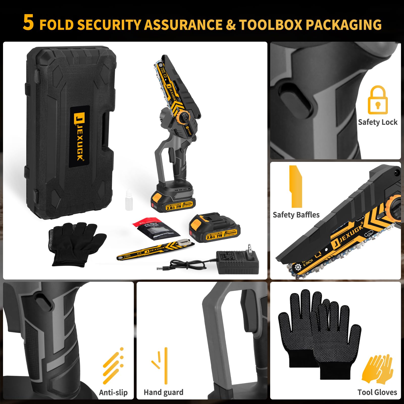 JEXUGK ergonomic anti-slip handle for comfortable control
