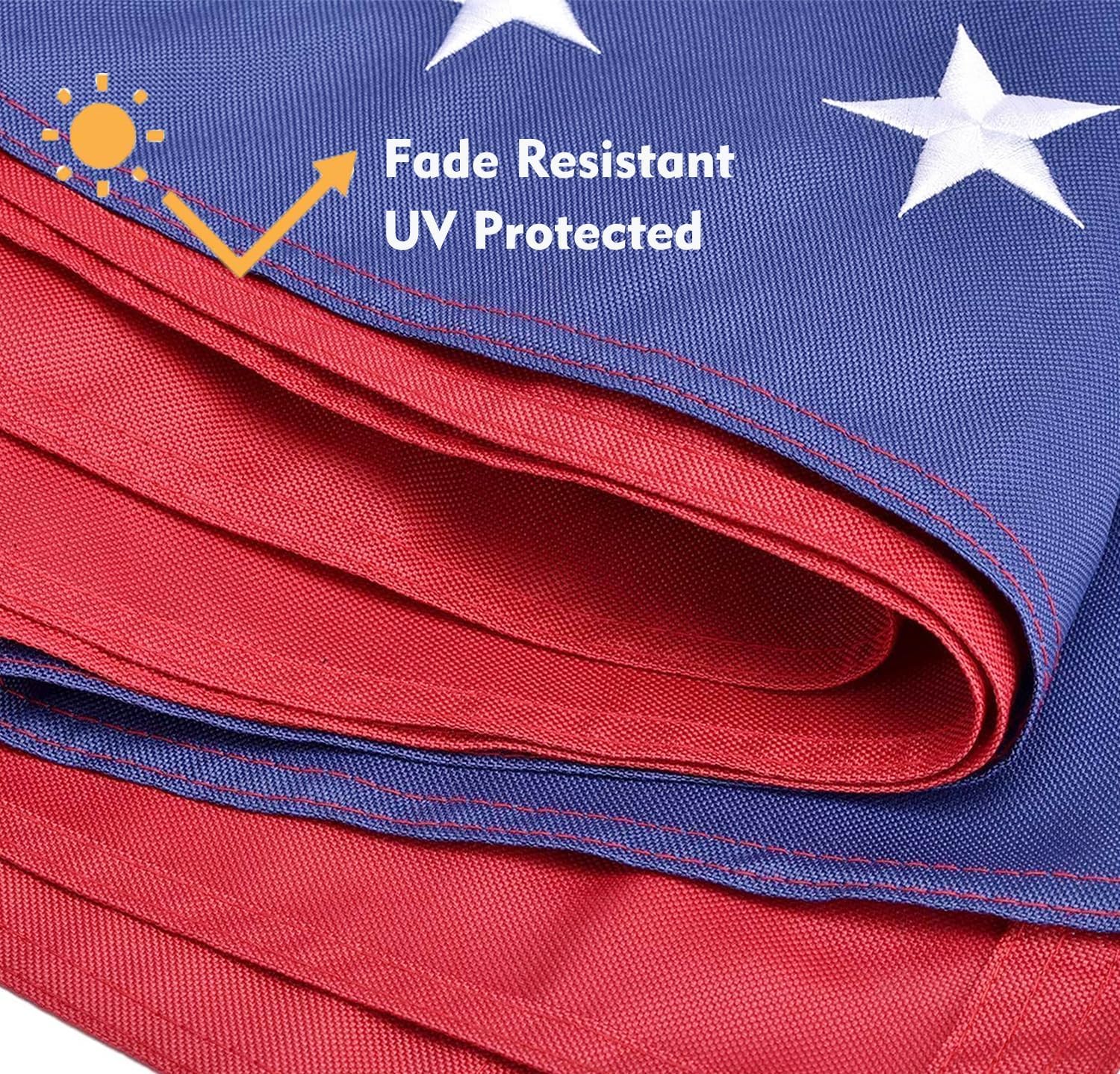 Jexusev Deluxe Heavy-Duty Spun Polyester Flag durable fabric with wind-friendly performance for outdoor displays