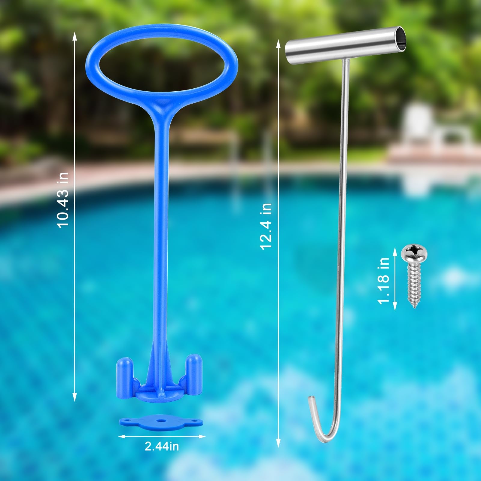 Jeyeou stainless steel hook secures the basket for quick, safe removal.