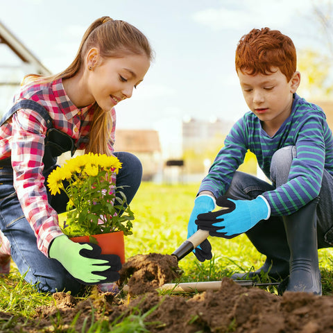 Jeyiour 30-pairs set in blue, green, pink for family gardening