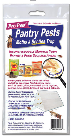 JF Oakes Pro-Pest Pantry Traps close-up showing pheromone glue and lure.