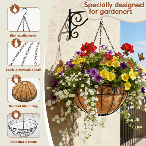 JFFLYIT outdoor porch plant display suitable for balconies and patios.