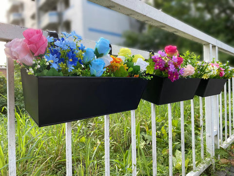 JFMAMJ window and porch planter box ready for indoor/outdoor use.