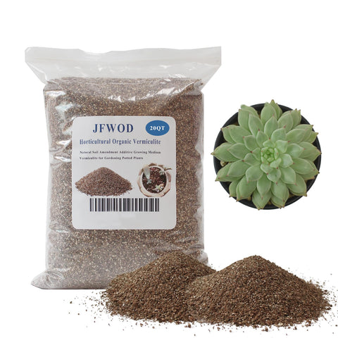 JFWOD Organic Vermiculite bag close-up showing texture for soil aeration and moisture control