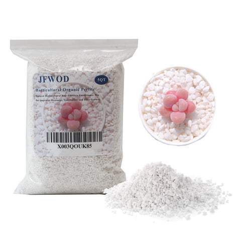 JFWOD Organic Perlite granules close-up showing lightweight porosity for soil drainage