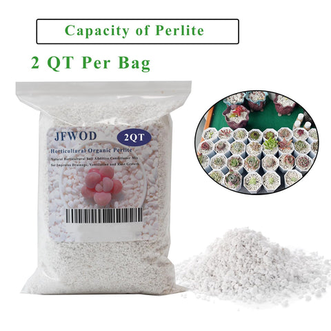 JFWOD Organic Perlite improves drainage in potted plants and raised beds