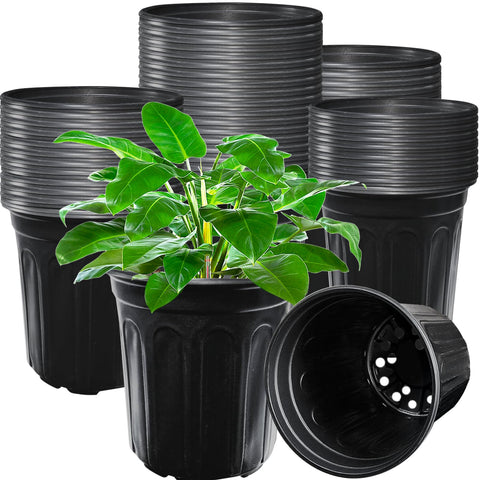 Jgalnim 60-pack 1-gallon nursery pots for seed starting and transplanting